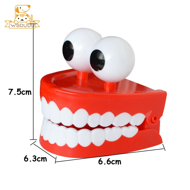 Wind Up Spring Teeth Sexy Mouth Move Clockwork Funny Toys Cute Cartoon Jokes Educational Fun Tooth Dolls For Children Kids