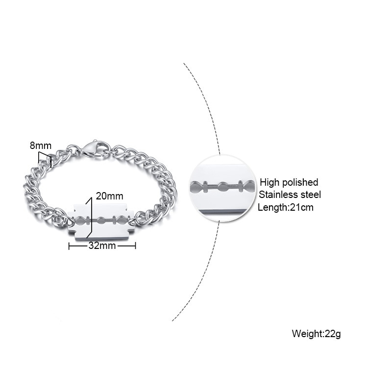 RUIYI C5 steel bangle manbracelet crooss shape jewelry most popular bracelet for man blade birthday