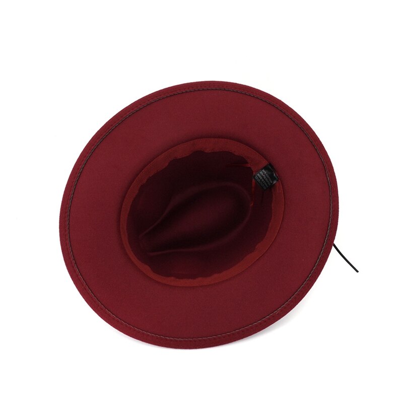 Belt Autumn Winter Adjustable Women Red Felt Hat Casual Tide Solid Color Simple Korean Version Adult Cap Jazz Hat