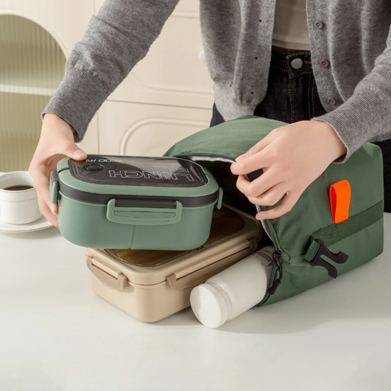 Japanische Lunch-Tasche mit Isolierung, Bento-Pack, tragbare Reis-Tasche, Mahlzeiten-Pack, Eis-Pack, tragbare Handtasche für Picknick und Lebensmittelaufbewahrung
