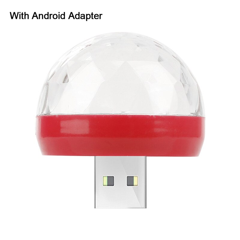 Portable USB Disco Connected Phone Family Magic Ball Light Party Club USB Light Stage Light Android / Huawei / Apple USB Plug: Red / android