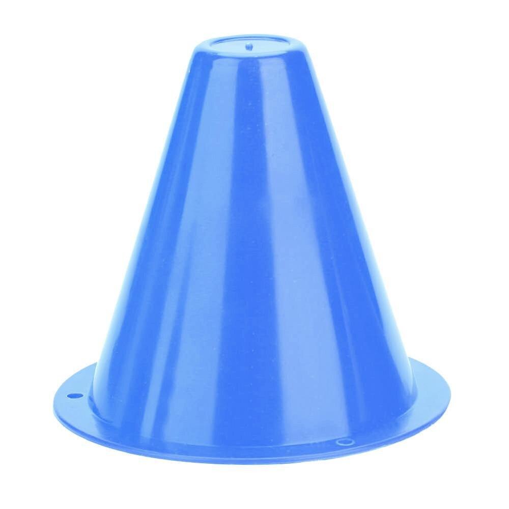 10pcs Sport Rugby Training Cone Soccer Marker Disc Mark Football Barrier Skating Training Football Barriers Plastic Marker: Blue
