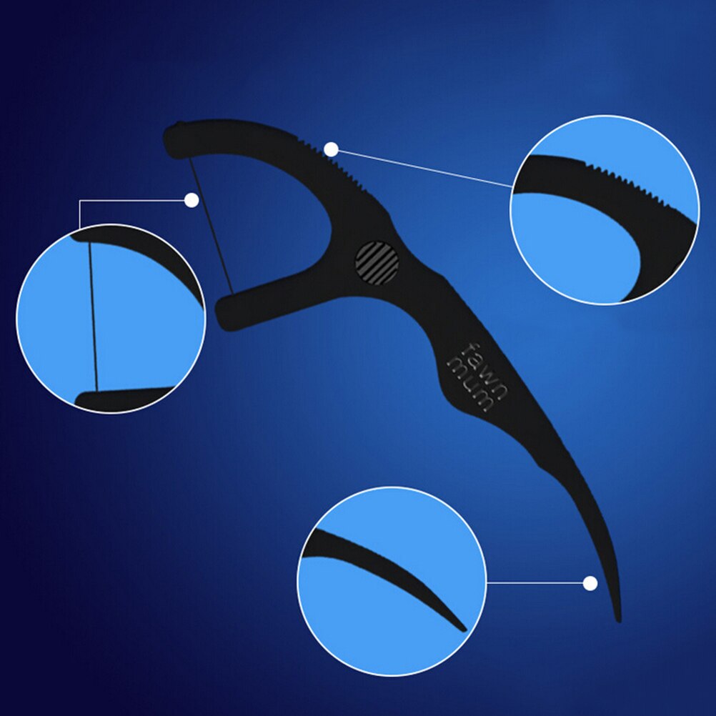 50Pcs/box Tooth Pick Bamboo Charcoal Dental Floss Teeth Stick Interdental Brush Teeth Clean Dental Floss Stick Toothpick Flosser