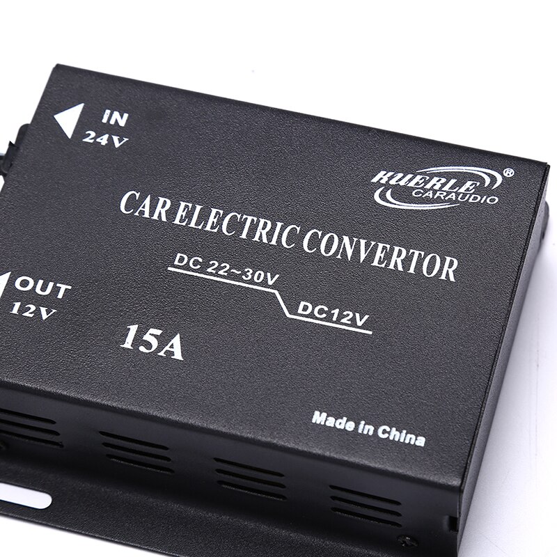Aluminium Alloy DC 24V to DC 12V Car Power Supply Electric Converter Inverter Transformer 20A DC 12V Inversor Adapter