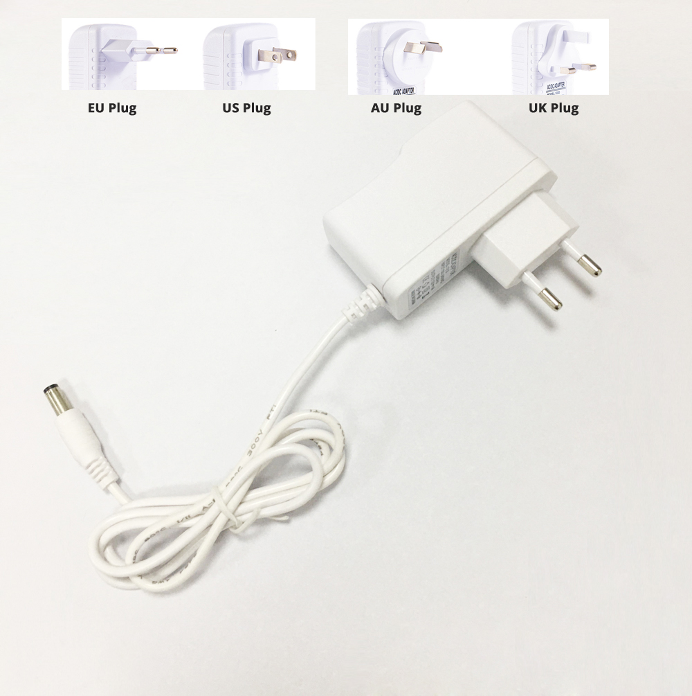 Adapter Power Supply Transformer 12V 1A 2A 3A White Body: 12V 1A / EU Plug