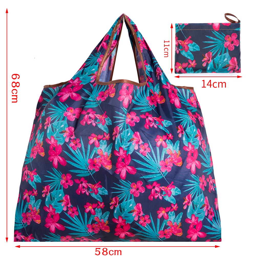Stil 210t polyester vandtæt foldbar stor håndtaske skuldertaske opbevaringspose genbrug håndtaske strand shopping rejsetaske