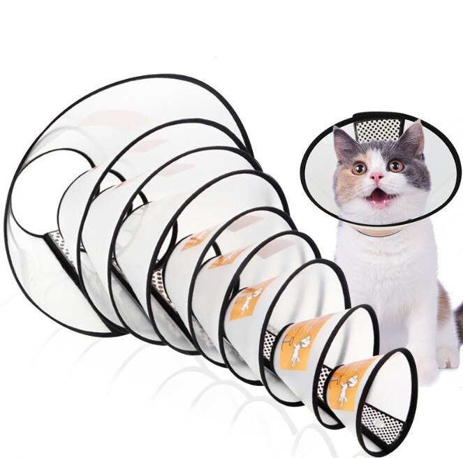 Kunststoff Haustier Kegel Hund Erholung E-Kragen Katze Kegel Weiche Kante Anti-Biss Lecken Wunde Heilung Einstellbare Halsbänder hals Kegel für Hunde Katze