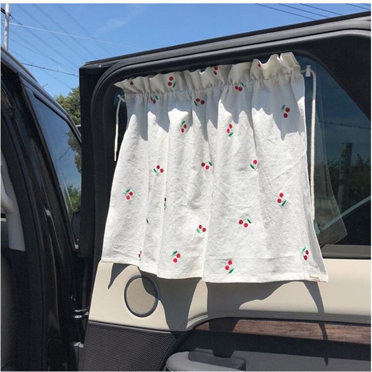 Ins Style-cortina bordada para coche de bebé, parasol de protección solar para ventana, protección UV para niños: 5