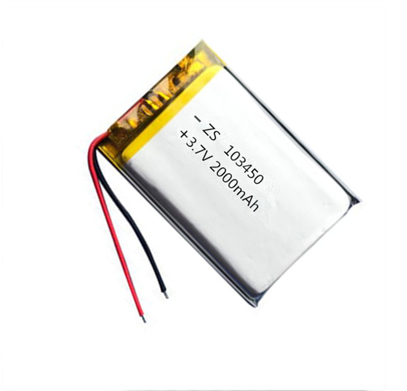 1 pcs 103450 3.7 V 2000 mah lipo lithium polymeer oplaadbare batterij voor MP3 GPS navigator DVD recorder headset e-book camera