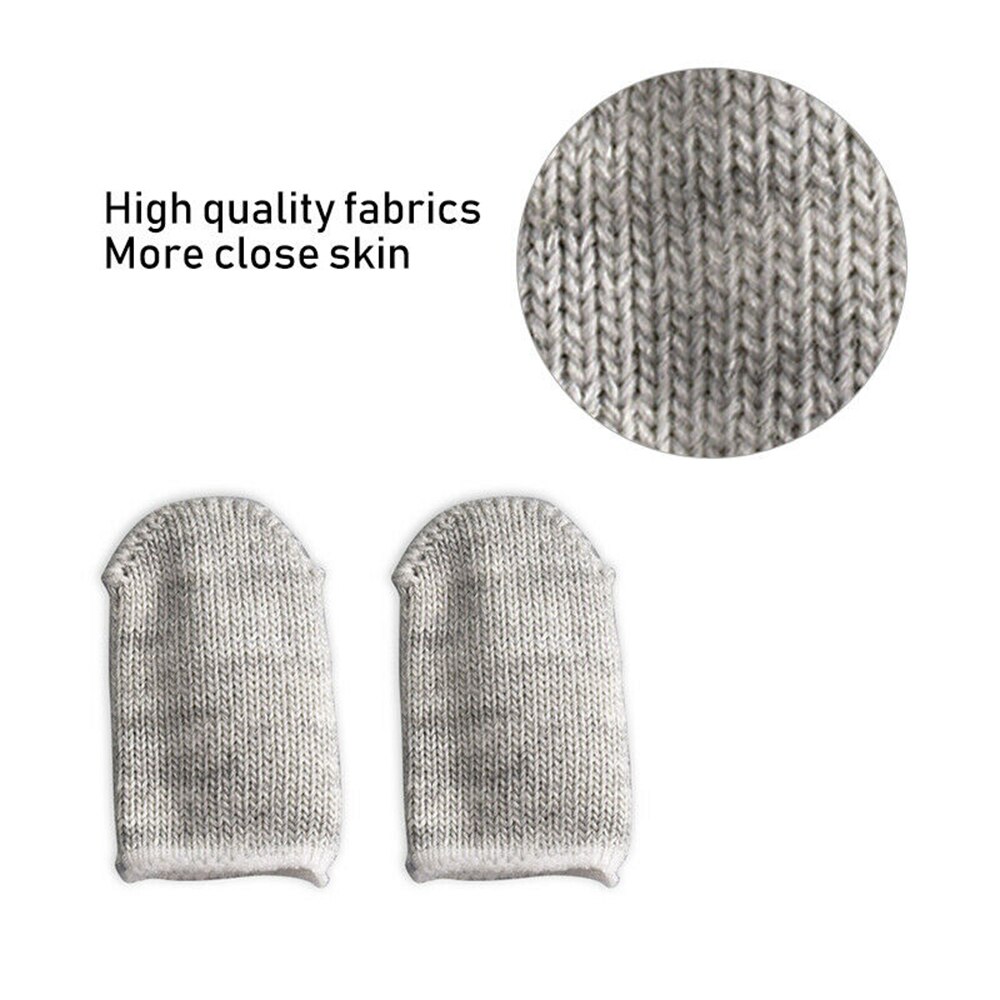 Funda de nailon para control de juegos, protector de dedos transpirable, resistente al sudor, para dedos, antiarañazos, sensible al tacto para Móvil, 1 par