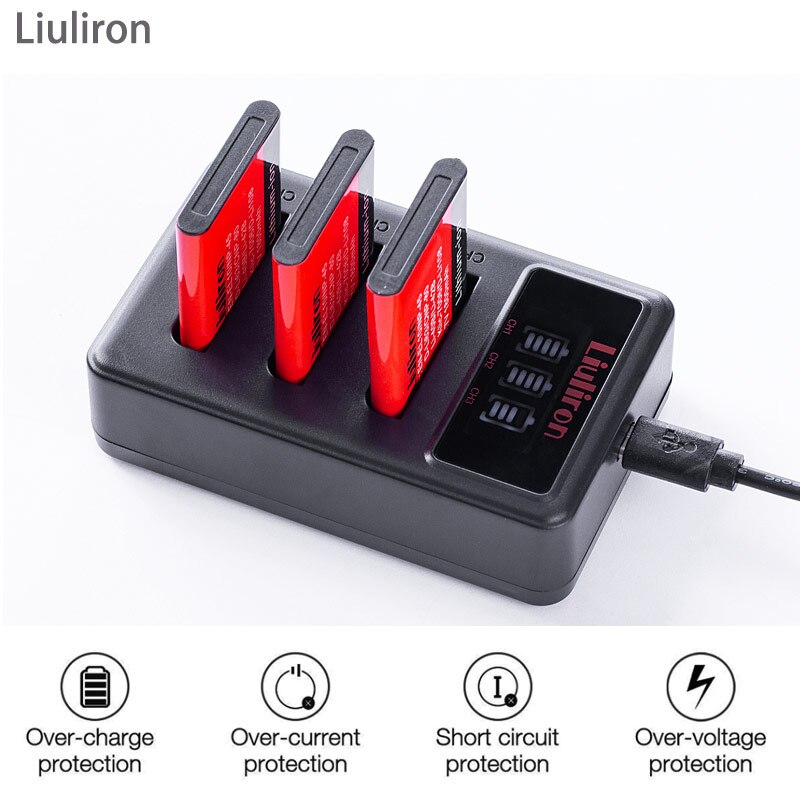 4x Li-40B Li 40B 42B batería + cargador para Olympus Li-42B NP-45 para Nikon EN-EL10 D-Li63 D-Li108 NP-80 CNP80 KLIC-7006