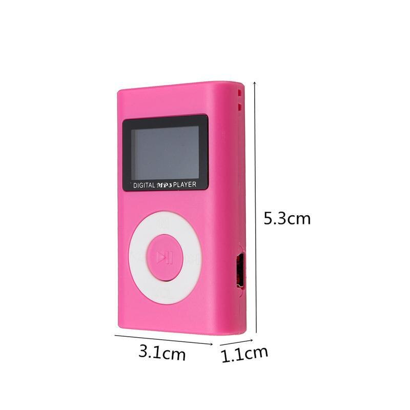 Mini with screen color shell card mp3 headset data cable memory card Student sports player music walkman