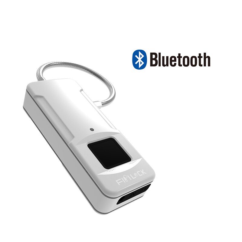Fipilock bluetooth smart nøglefri fingeraftrykslås vandtæt lås med fingerprint sikkerhed berør nøglelås usb-opladning: Flis