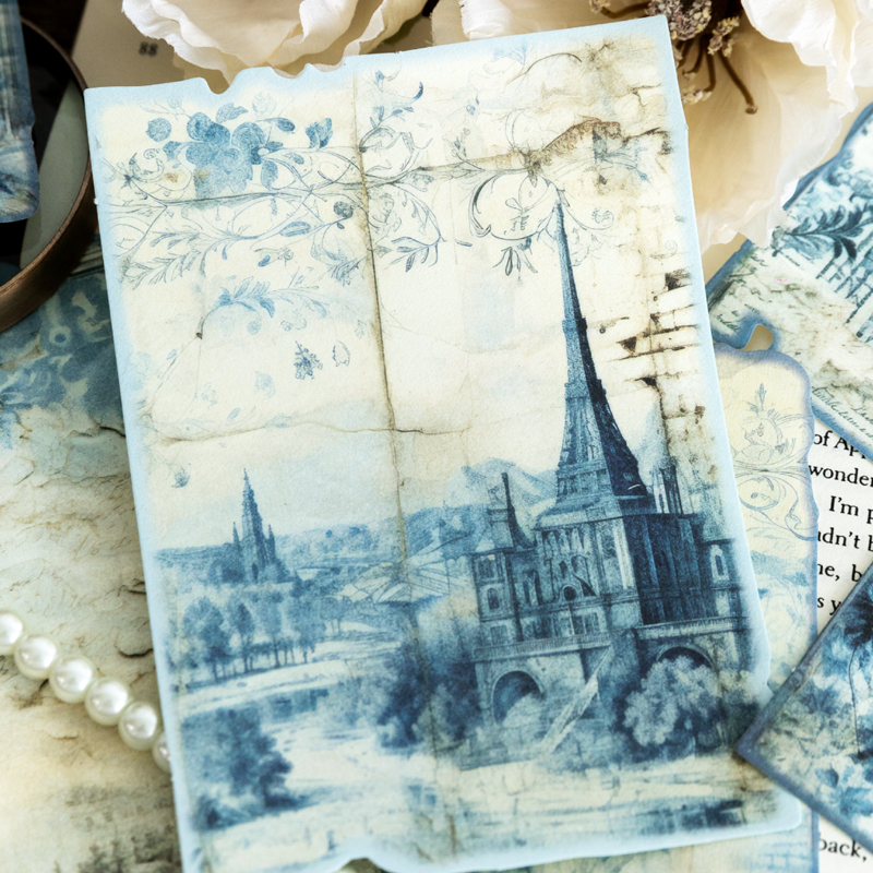 Mr. paper 6 stilar 30 ark/förpackning tunt pappersmaterial papper tankar om vinden serien gör-det-själv-handbok dekorativt bakpapper