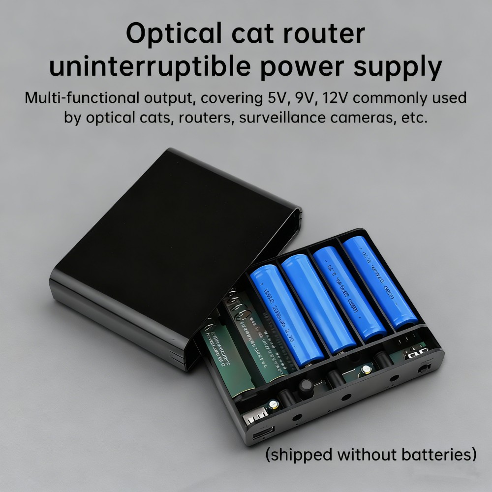Keskeytymätön virtalähde tee-se-itse-varavirtalähde dc ups 5v 9v 12v lähtö 6x 18650 akku kodin reitittimeen matkapuhelimeen tablettiin modeemiin