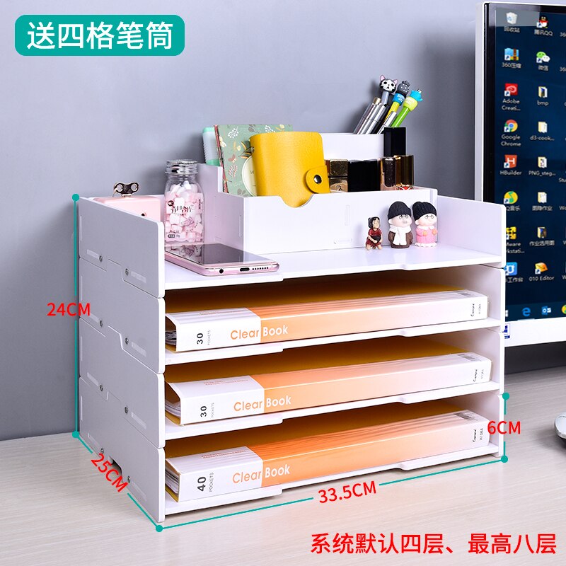 Cubes de stockage de bureau multicouches empilés, bloc de masse A4, support d&#39;information, fournitures de bureau, étagère à étages