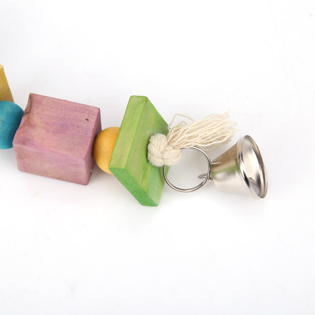 Parrot Toys Macaw Hanging Acrylic with Bells Bites Chew On Cages Cockatoo Stand Rack Swing Bird Toy Pet Product