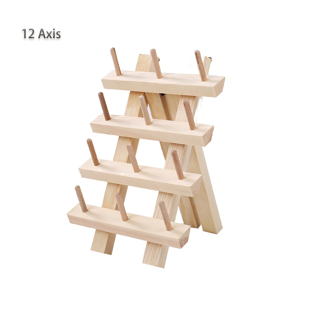 Boîte de rangement en bois pour bobines de fil à coudre, cadre pliable, ferme, organisateur, support de maison en bois, tricot, broderie, montage mural
