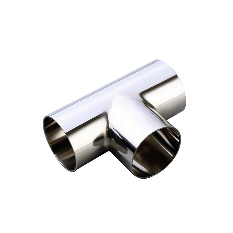 TYPE T Joint Sanitary Welding Pipe Connection Fittings polishing 304 Stainless Steel Food grade
