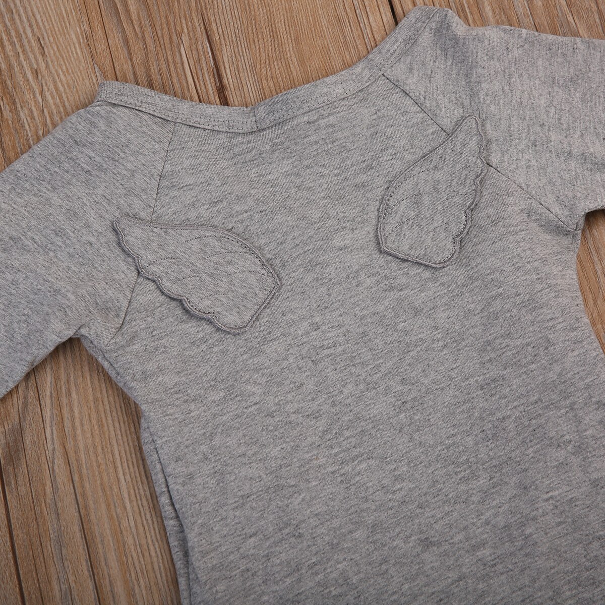 0-24M bebé recién nacido ropa para bebé (niño o niña) de Color sólido ala trasera poco mameluco del Ángel mono ropa de bebé ropa