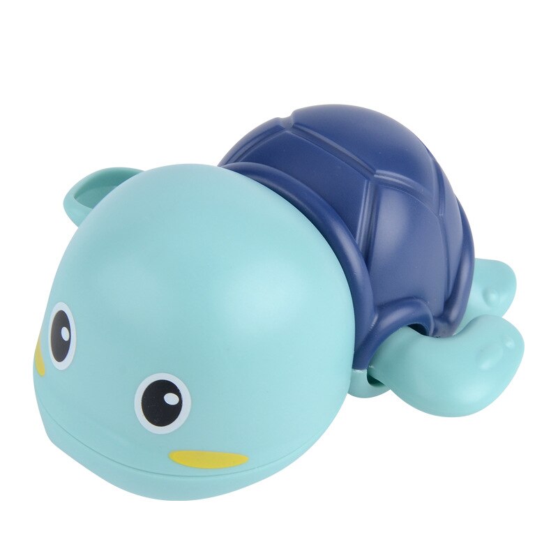 Baby Bath Toys Boy Girl Cartoon Duck Tortoise Clockwork Dabbling Shower Water Toy For Bathroom Bathtub Beach Game Baby Toy: Blue Tortoise-ST041