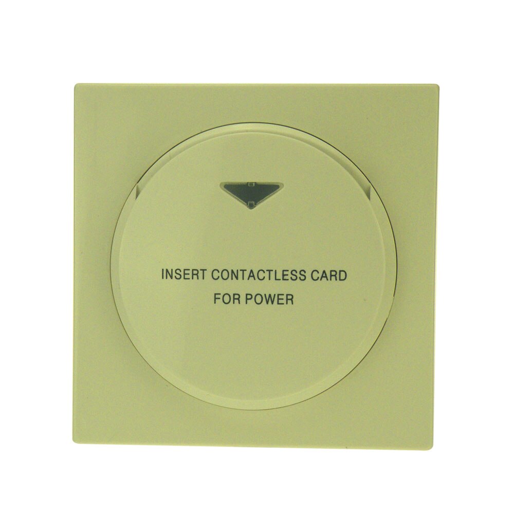 Round Gold Switch T57 125khz Power Switch Insert Hotel Key Card To Take Energy Guest Keycard Holder Wall Reader Promix Rfid