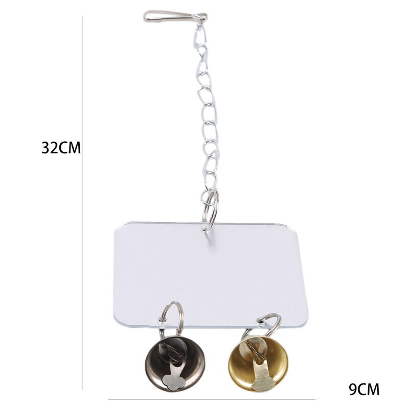 Curated visual reference: Mirrored Bird Cage Shields Reference: 1 Pcs Parrot Cage Toys Mirror Bird Cage Accessorie