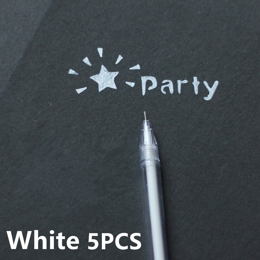 Zakreślacz szkolny studenci Mildliner zakreślacze markery pędzelki pastelowe markery akwarela fluorescencyjny długopis rysunek: White 5PCS