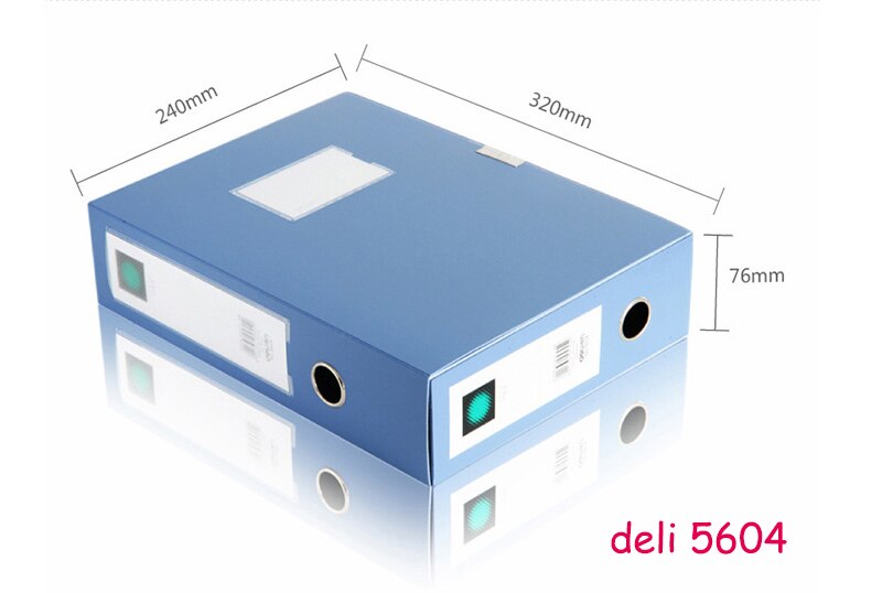 Plastic file box A4 5602 data storage box filling products file folder box file Brand DELI office stationery: 5604