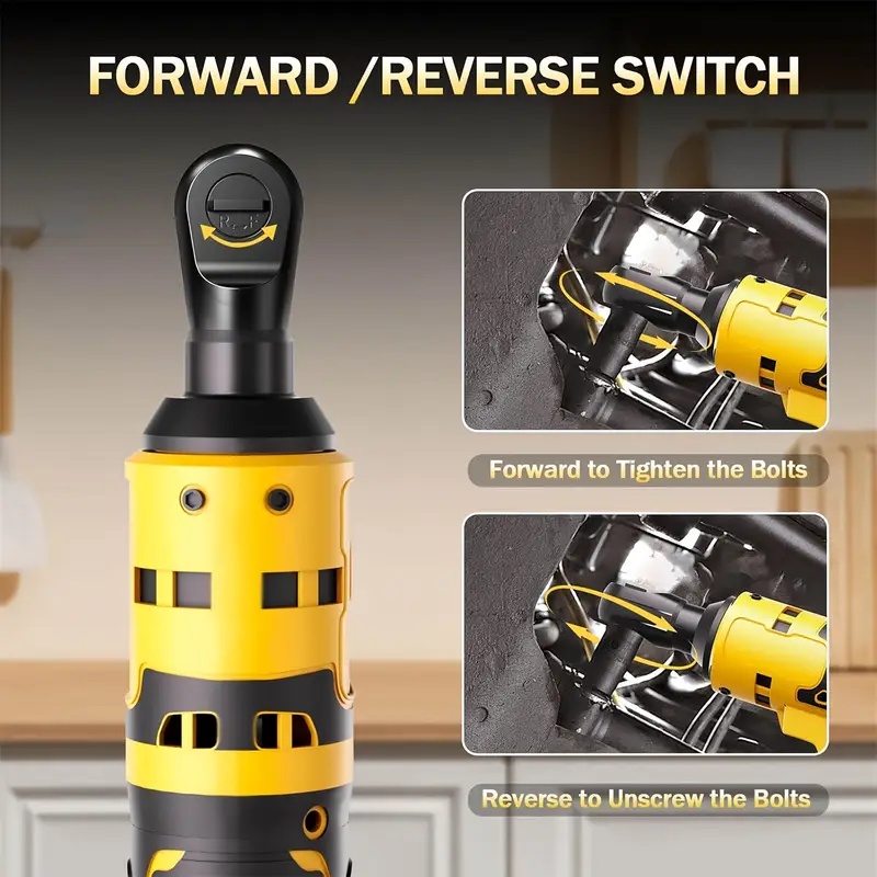 3/8 " akku-ratschenschlüssel, 500n. m akku-schlagschrauber für dewalt 18v-21v -akku