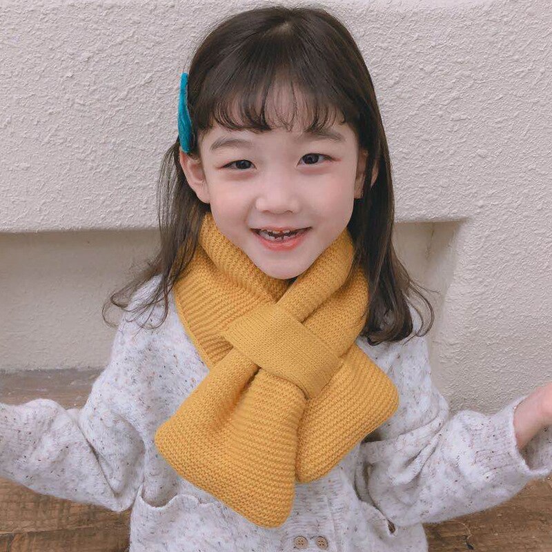 Maat 72*10cm herfst winter monochrome kindersjaal babymeisje jongen gebreide sjaal veelzijdige vrijetijds warme kinderhalssjaal