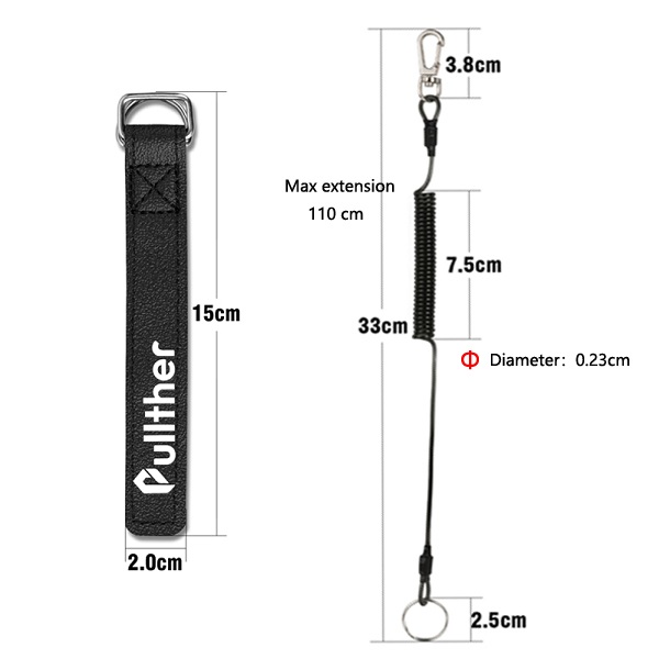 Pullther Angelrute Hosenträger Verschluss Halter Krawatte Gürtel Wrap Straps Teleskop Elastische Retention Seil Sicherheit Angeln Werkzeuge: Orange