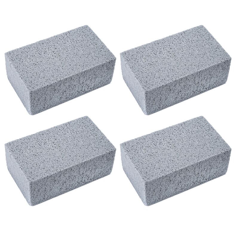 1-5 uds la parrilla de la barbacoa de la fabricación de bloques de ladrillo barbacoa piedra para limpieza de cocina estanterías de las manchas de grasa limpiador herramientas para barbacoa decora Gadgets: 4pcs
