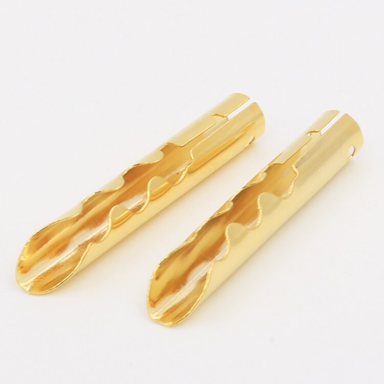 12 stücke VB432G Gold Kupfer Audio- BFA Z-Typ 4mm Bananen Stecker Lautsprecher Kabel Stecker: Gold plattiert