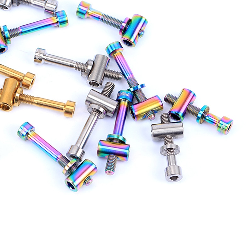 2 stücke M5x30/40mm Sitz Post Schrauben Titan Legierung Thomson Sattelstütze Befestigung Bolzen Ti Fahrrad Schrauben Bike Teile schwarz Gold Regenbogen
