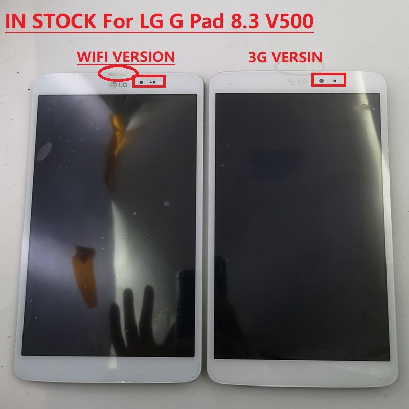 8.3 inch For LG G Pad 8.3 V500 LCD Display Monitor Touch Screen Digitizer Assembly wifi version and 3G version white