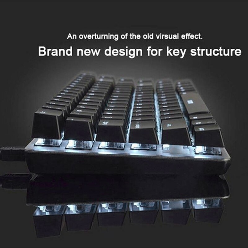 AJAZZ AK33 clavier de jeu filaire LED rétro-éclairé 82 touches clavier mécanique USB