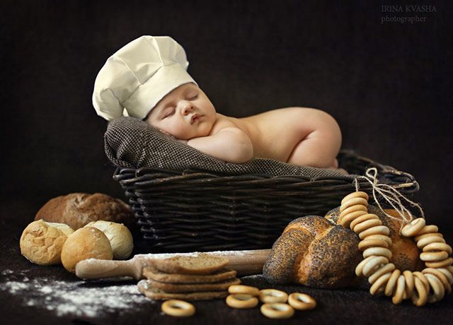 Newborn Photography Props Costume Little Chef Hat Photo Props for Bread Clothing Suit for Baby Girls Boys Photo Shooting Outfit: Chef Hat