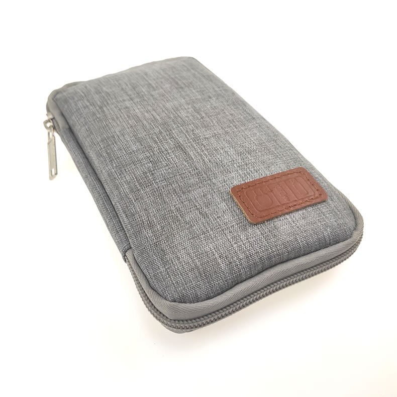 Travel Kit Kleine Mobiele Telefoon Geval Digitale Gadget Apparaat Usb-kabel Datakabel Organisator Reizen Ingebracht Zak Opbergtas: gray