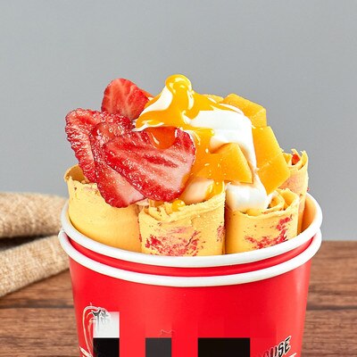 Accessoires alimentaires factices faux fruits frits rouleaux de crème glacée modèle rouleau de glace échantillon frire yaourt simulation roulé crème glacée frire yaourt modèle: Model 5