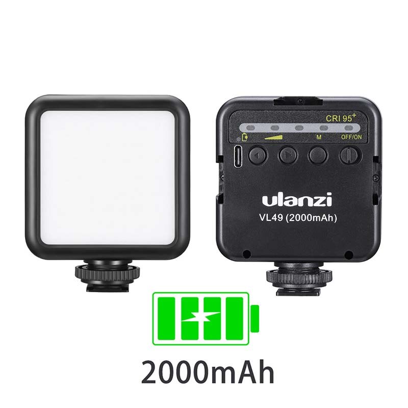 Ulanzi 96 DSLR video portato Luce Della Macchina Fotografica foto studio di Illuminazione caldo scarpa portato Vlog Luce di Riempimento Lampada per Smartphone DSLR SLR telecamera: Grigio scuro
