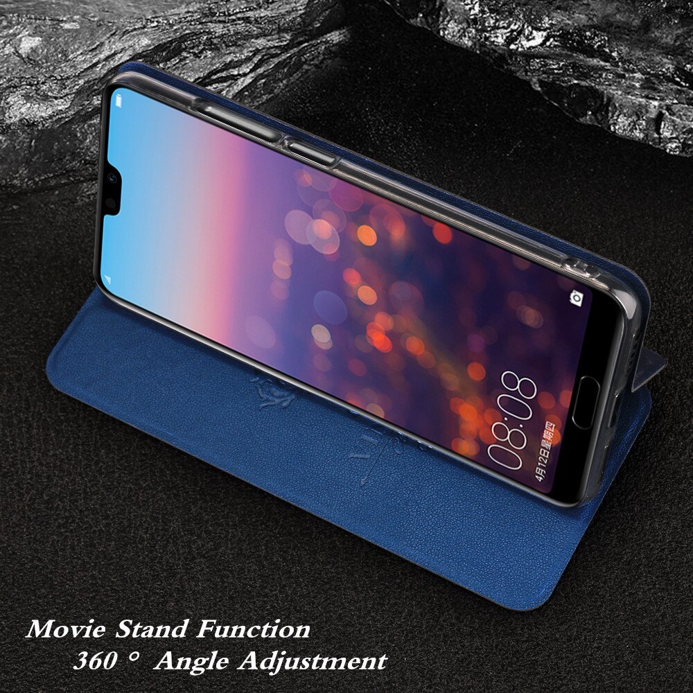 Funda MOFi Original con tapa para Huawei P20, funda suave para P20 lite, piel sintética para Ascend P20 Pro, funda de Libro de lujo, funda Nova 3E