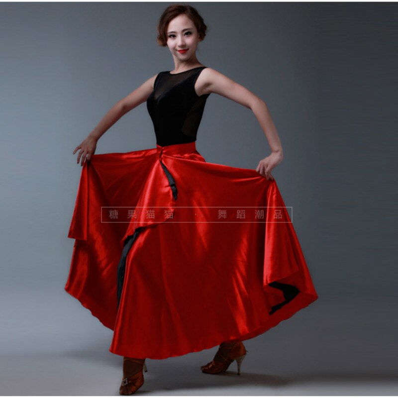 Lady Latin Dance Skirt Female Pasodoble Dance Skirt Cape Performance Competition Wear Female Dancing Wear B-6824