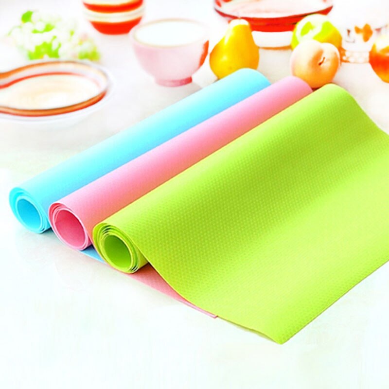 Washable Shelf Liners Cabinet Drawer Non-Slip Shelf Liner EVA Oil-proof Refrigerator Mat Cupboard Pad For Kitchen Cabinet Liner