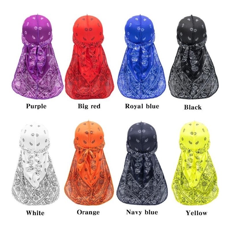 Custom Unisex Silky Durags Satin Silk Bandana Durag Headwrap Durag