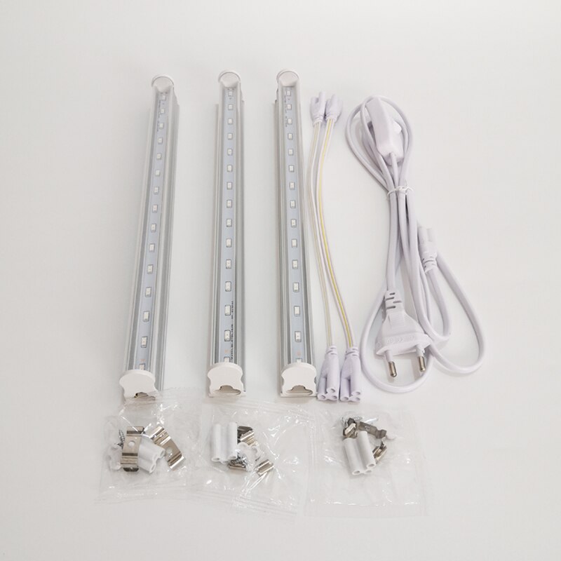High lumens LED growing lamp with EU/US plug power cable,T5 grow lights widely used for indoor plants vegetable aquarium etc.: 3 pieces lamps / EU