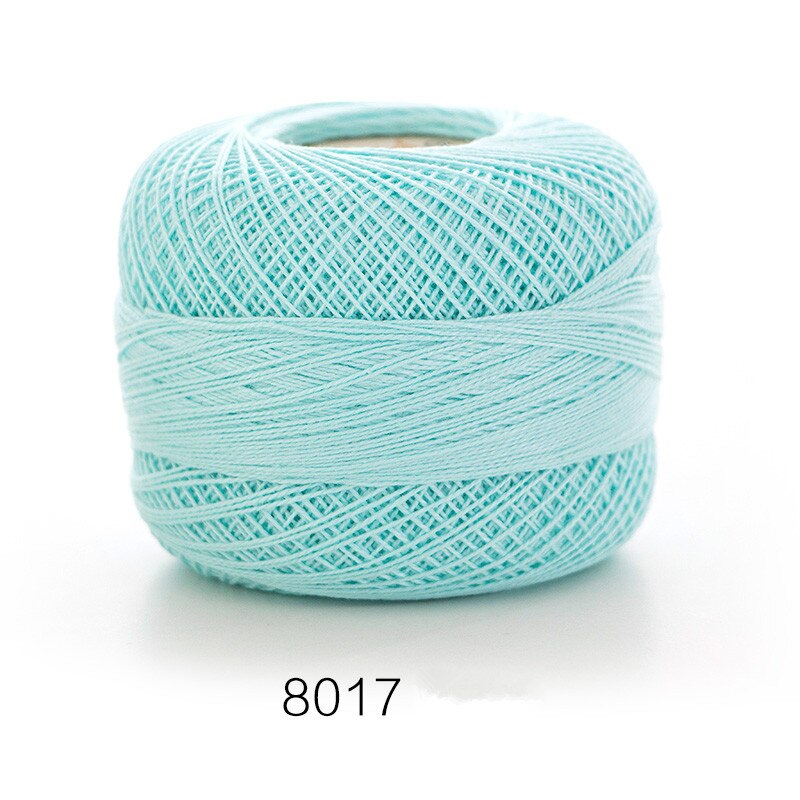 100%  bomuld 50g/ stk 0.8mm blonde hæklegarn  by 1.5mm hæklenåle, håndstrikket babysilke tyndt garn til strik: 8017