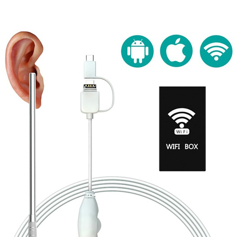 3 in 1 WiFi Endoskop Inspektion Kamera Endoskop Inspektion Ohr Wachs Entferner Werkzeug Wasserdichte Kamera Für Android & IOS Smartphone
