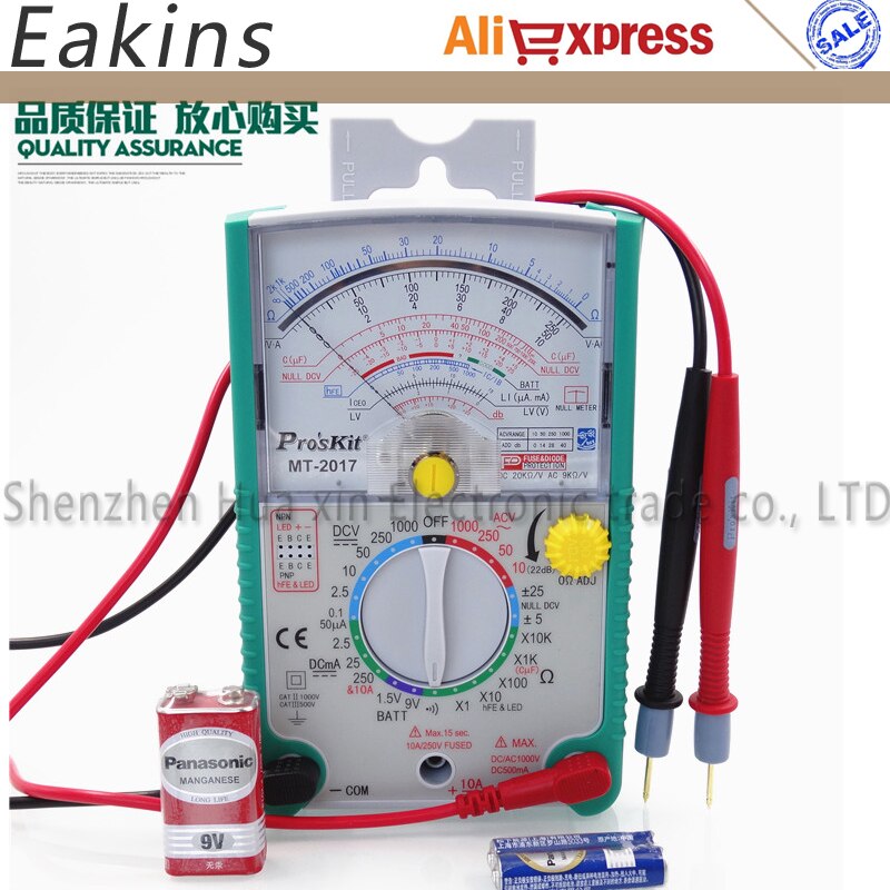 Proskit MT AC/DC Analog Multimete Measured Capacitance Resistance AC/DC Current Voltage Protection Function