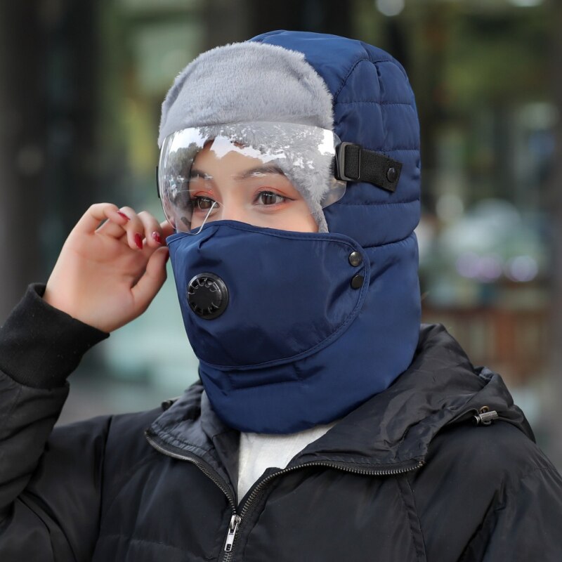 unisex Winter warm Neue Kappen Dicken Gläser Lei Feng Hüte Radfahren Winddicht Winter draussen Mittleren verändert Und Ältere Bomber hüte: 17